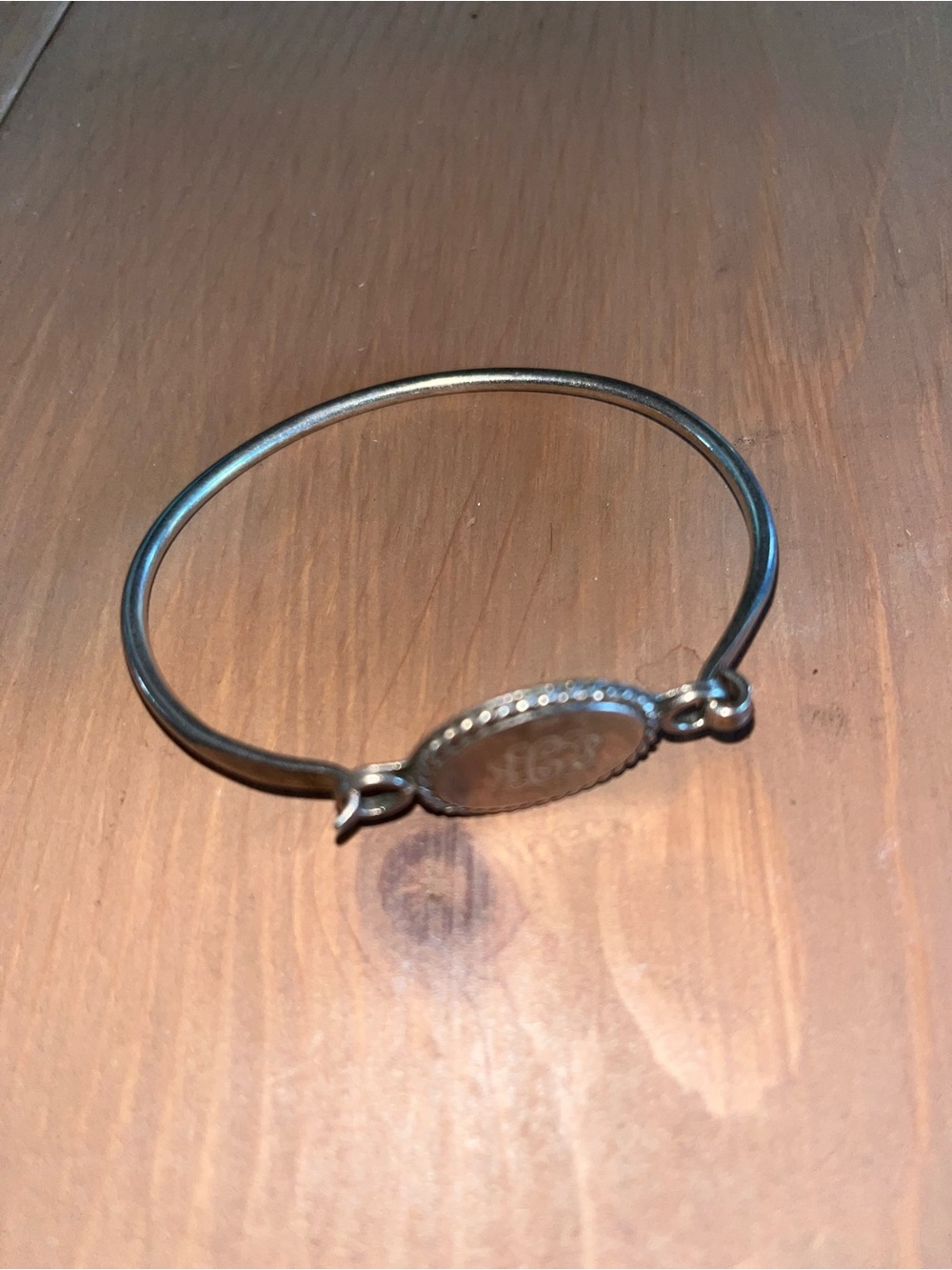 Heirloom monogram sterling bracelet solid silver feminine engraved like new 925